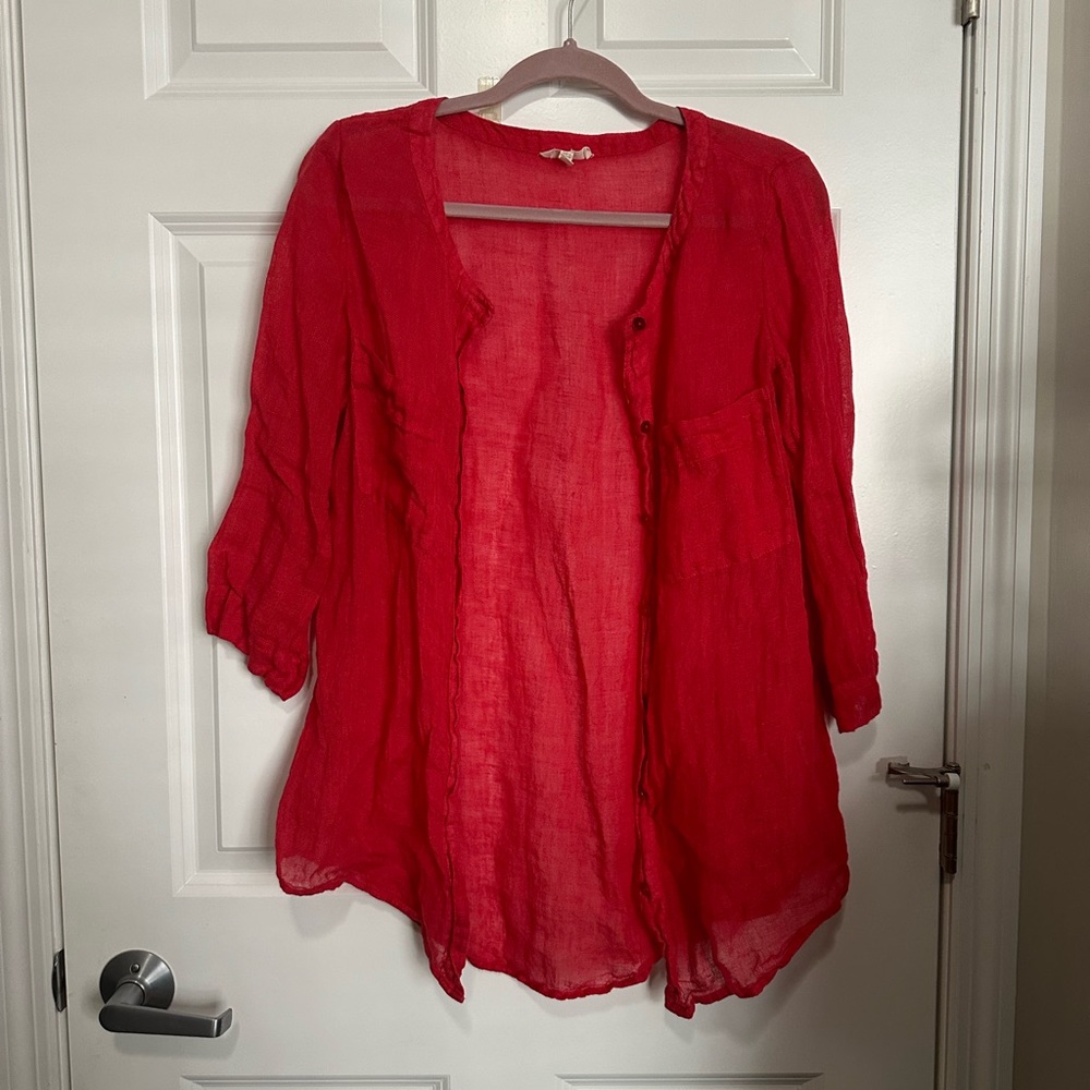 Bundle Of 3 Eileen Fisher Linen Button Down Tunic… - image 7